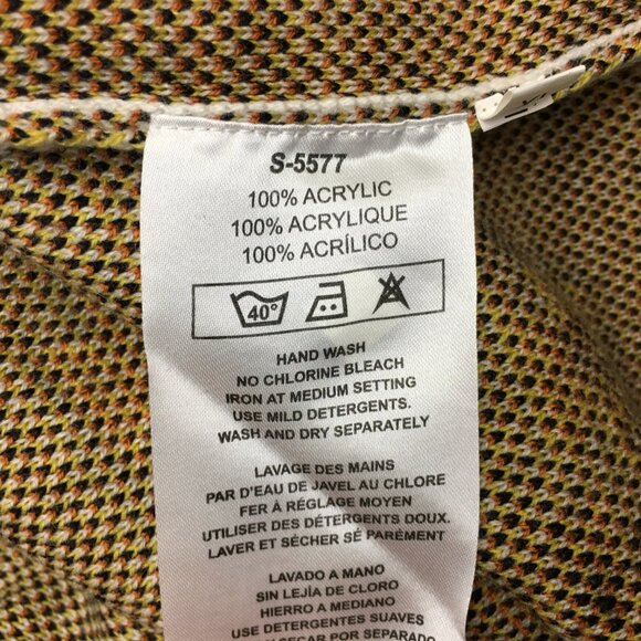 NEW Myra Bags Aztec Print Cardigan Sweater Western Orange Brown Hem Fringe XL - Picture 7 of 8